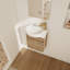 Meuble-lavabo à fermeture en douceur avec lavabo