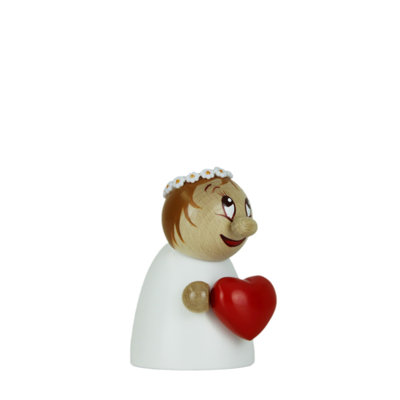 Steinbach Clumsy Mini Collection, Wooden Valentine W/ Wreath Hair, 4.7"