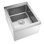Lavabo de plancher en acier inoxydable avec dosseret et filtre 22,05 x 18,97 x 12,99 po