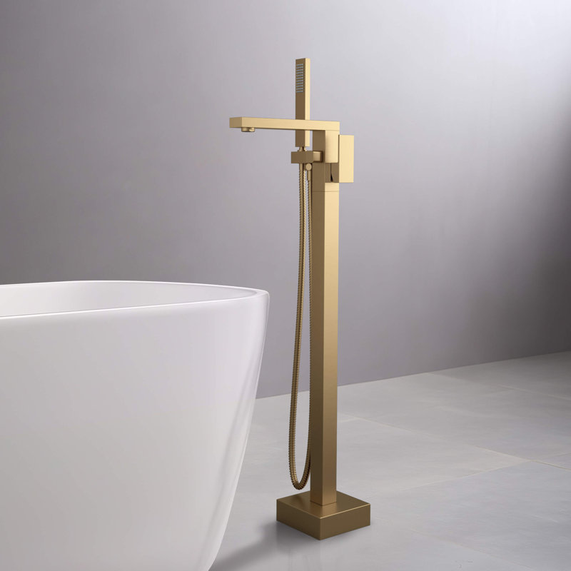 Robinet de baignoire à poignée simple, Laiton brossé