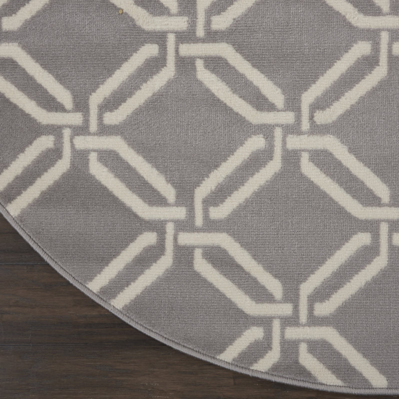 Jullie Geometric Indoor Rug, Round 5'3"