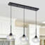 Luminaire suspendu pour îlot de cuisine 3 lumières avec abat-jour en verre martelé Aveline-1606294175