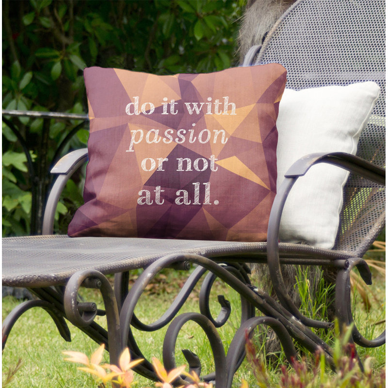 Coussin intérieur/extérieur d’inspiration passion, 20 po x 20 po, Morganite