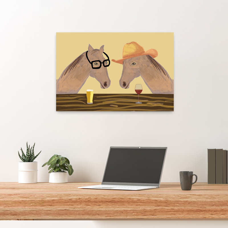 Art mural cheval fantaisiste Happy Hour