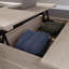 Table basse à plateau relevable, finition brune