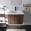 Ensemble de meuble-lavabo mural simple 24 po avec plateau en résine Acorn-952944329-967181186