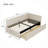 Modern Style L Shape Corner Bed, Linen Upholstered  Daybed  With Two Storage Drawers-1941418512