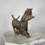 Sculpture bronze double chats