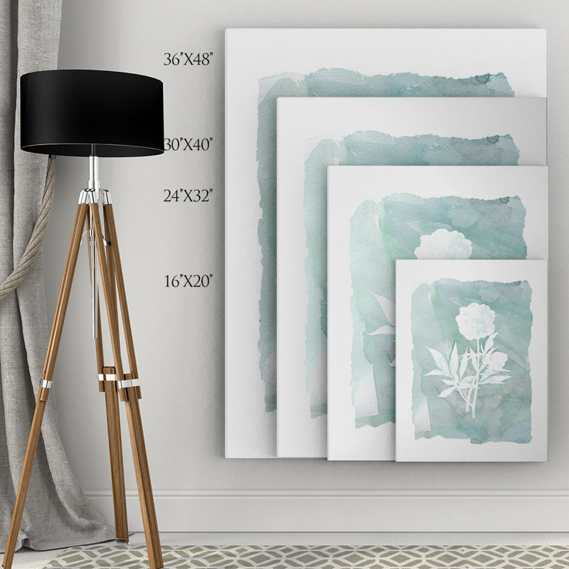 «Silhouette Botanical I» par Carol Robinson - reproduction d'art sur toile tendue, H 16 po x l 20 po x P 1,5 po