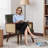 Modern Rattan Armchair with Solid Rubber Wood Legs, Natural Cane Armrests, 25D High-Density Foam Seat, 23L*23W*31.5H, Eco-Friendly Finish, Used as Dining Chair, Reading Chair, Terrace chair, etc.-101336716