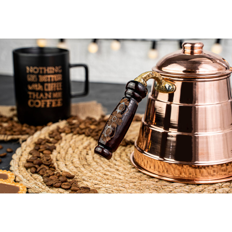 Handmade Hammered Copper Copperware – Pure Solid Copper by ALFIQ, 4 cups