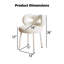 Tabouret de coiffeuse en métal blanc
