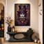 «Theatrical Man in Purple Top Hat with Skulls and Halloween», art mural sur toile-1071085105