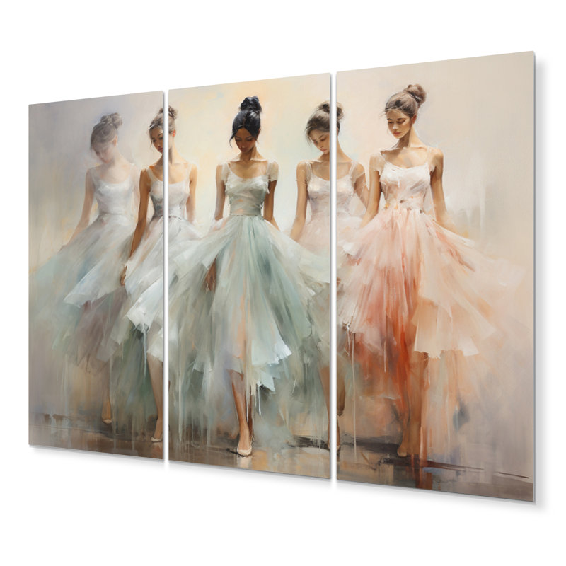 «Dance Ethereal Grace I» - ensemble de reproductions d'art en métal