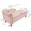 Chaise moderne rose avec rangement - Design élégant et doux en velours-1364999590