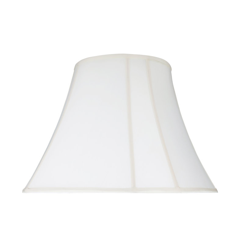 Abat-jour cloche en Similisoie en soie de 15 po (araignée) de couleur blanc cassé