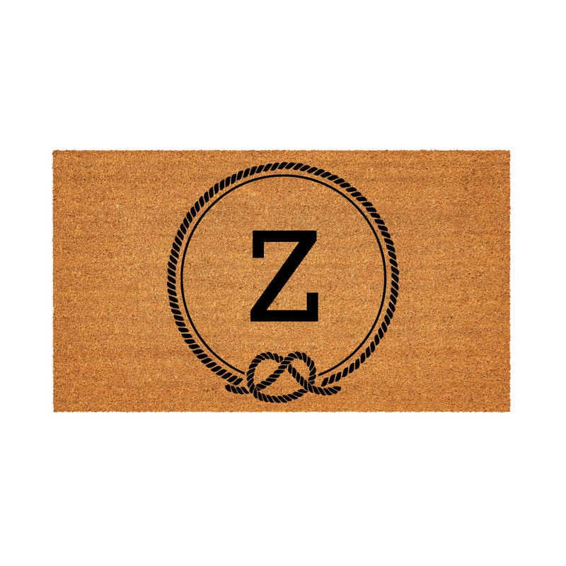 Monogramme nautique 28 x 16 po Coastal Coir Mat , Z