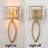 Mid Century Gold 2-Light Wall Sconces
