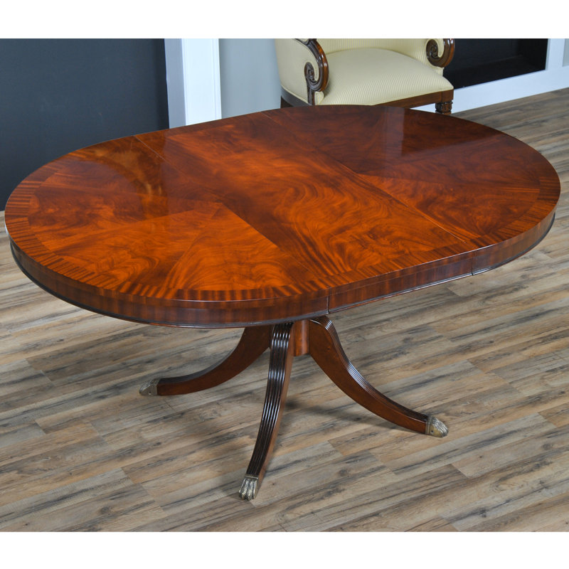 Extendable Mahogany Solid Wood Dining Table