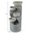 31.9'' H Modern Gray Hand Crafted Weather Resistant Outdoor Floor Fountain with Lights