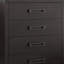Tey Tall Dresser Chest, 5 Drawers W Metal Handles, Grey Ash Veneer