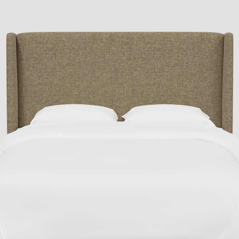 Tête de lit tapissier Tilly, Grand, Lin quartz rose texturé Zuma