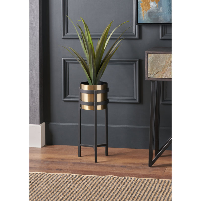 Handmade Metal Elevated Planter, 55cm H x 21cm W x 22cm D