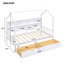 Lit simple en bois avec 2 tiroirs, lit pour enfant avec tablette de rangement