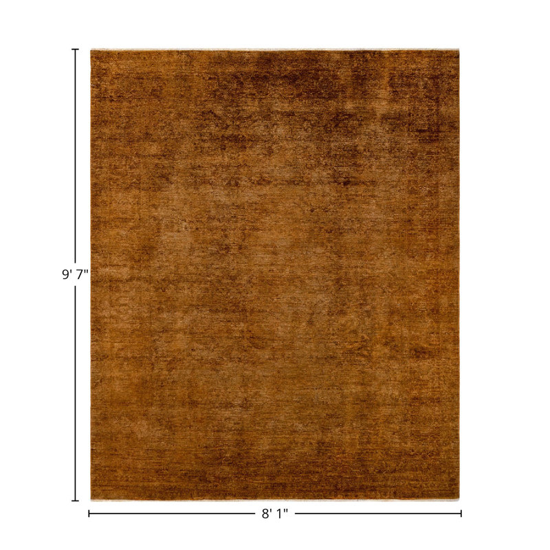 Tapis brun nouvel âge 9 pi 7 po x 8 pi 1 po Dace