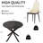 Round Dining Table Set, Small Kitchen Table and Chairs Set 36 inch Modern Metal Cross Base Dinner Table-747188334