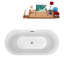 1699.3mm x 779.8mm Soaking Acrylic Bathtub-1935630616