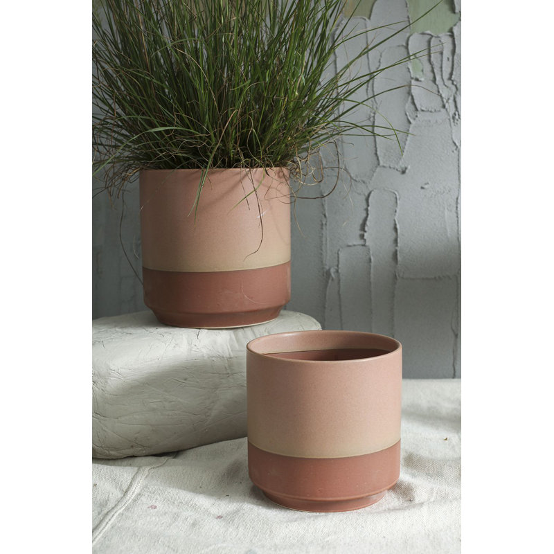 Pot à fleurs en céramique Hardyal Gavin, H 5,5 po x l 5,25 po x P 5,25 po
