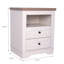 Charmante table de chevet rustique avec beaucoup de rangement pour la chambre à coucher et le salon