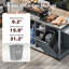 Îlot de cuisine 78,3 po avec table de barbecue pliable - Chariot de barbecue en bois, rangement pour poubelle et plateau en acier inoxydable-754633760