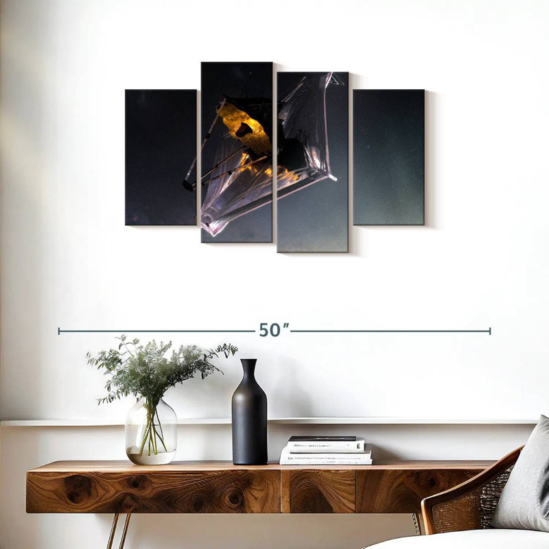 Oberle James Webb's Space Telescope Artist Conception, 22" H x 36" W