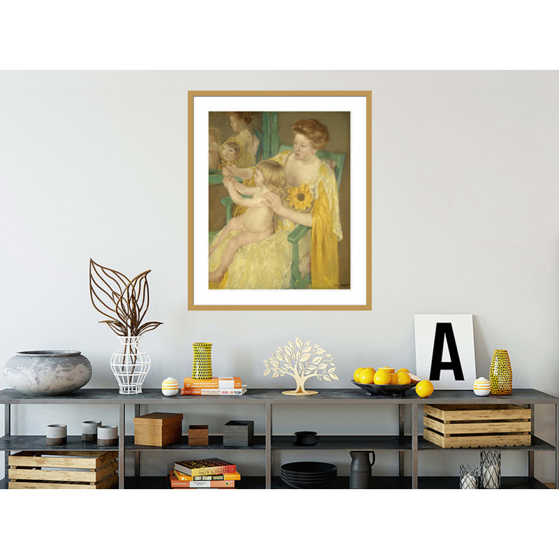 «Mother and Child» par Mary Cassatt - impression numérique sur toile, H 40,15 po x l 33,5 po