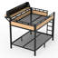 Lit superposé double en métal avec tablettes de rangement, panneau perforé, ports USB et lumières DEL-3447334-3447338