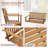 Obai 2 - Person Acacia Solid Wood Hanging Porch Swing