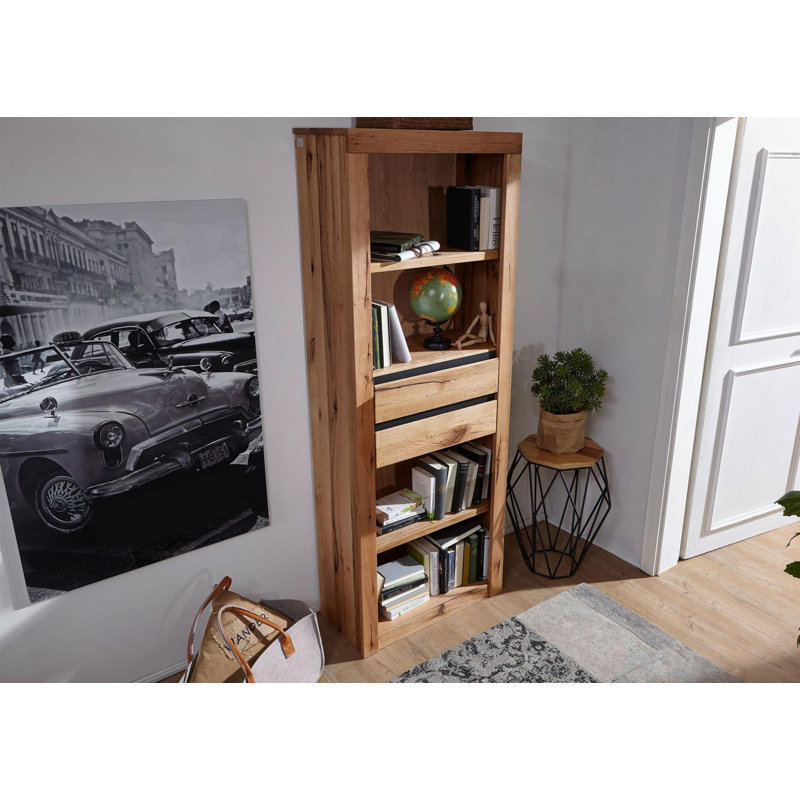 Montreux 190cm H x 71cm W Solid Wood Standard Bookcase, Natural