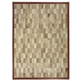 Hermes Cowhide Geometric Area Rug