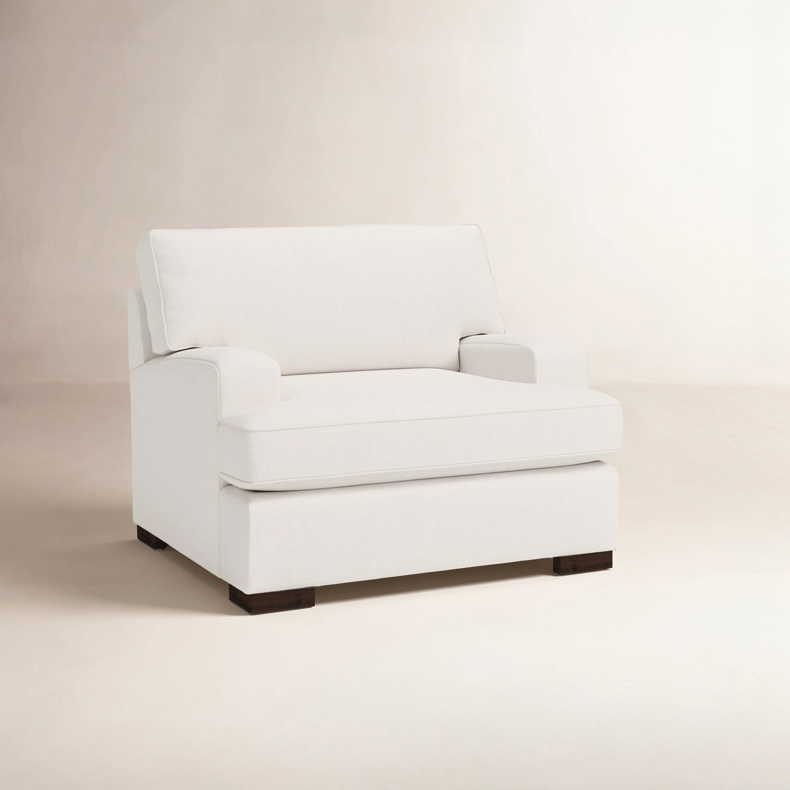 Brooklyn Cotton Accent Chair, Macarena Beige Basketweave