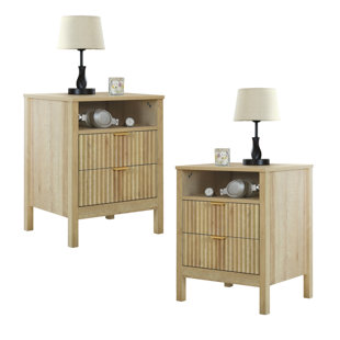 48cm W Manufactured Wood Bedside Table