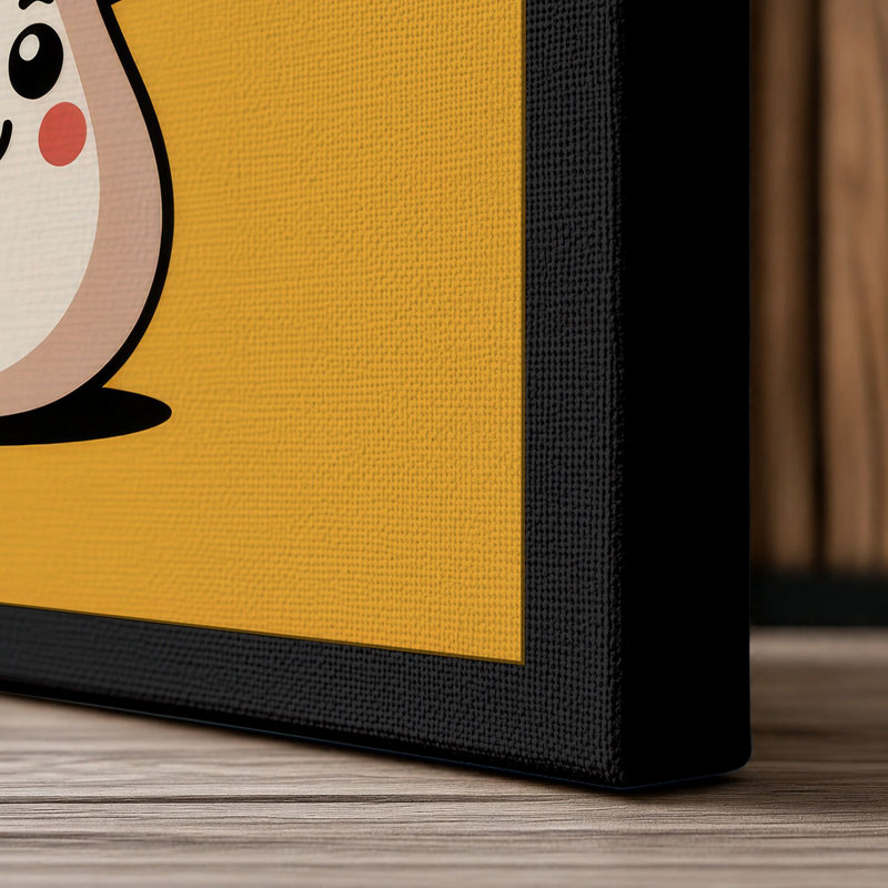 Hello Mushroom Modern - Wrapped Canvas, 24x16 - 61.0 x 40.6 cm, Black Border