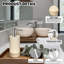 Ensemble d'accessoires de salle de bain 4, distributeur de savon beige pour la salle de bain, porte-brosse à dents, gobelet et porte-savon, essentiels pour nouvel appartement, décoration de salle de bain beige moderne (rustique)