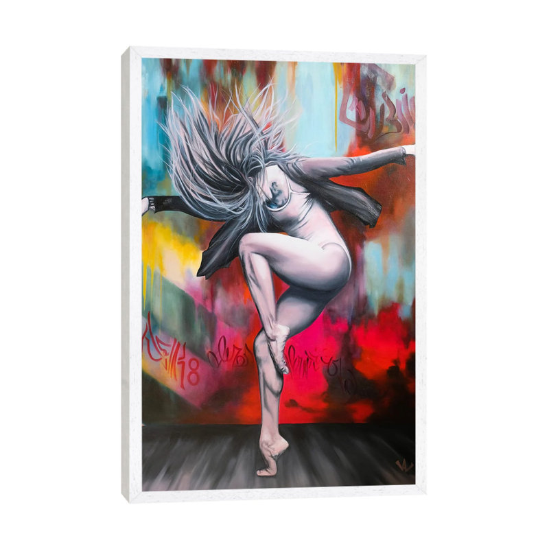 Le Juste Équilibre by Val Escoubet - Gallery-Wrapped Canvas Giclée on Canvas, 66.04 cm H x 45.72 cm W, White Floater Framed