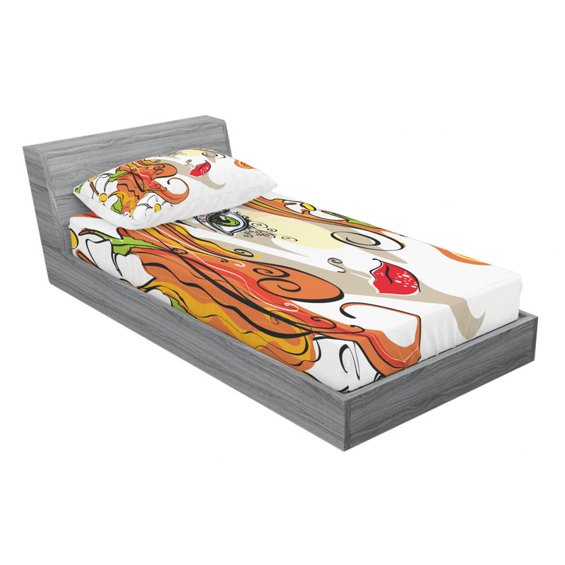 Microfiber Sheet Set, Twin Sheet Set with Fitted Sheet