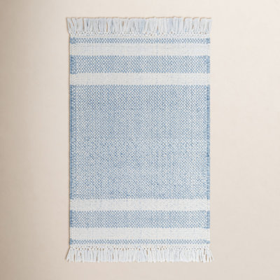 Bretson Hand-Woven Outdoor Striped Rug