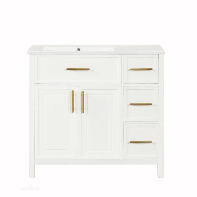Meuble-lavabo de haute qualité avec plusieurs options de rangement et un design élégant