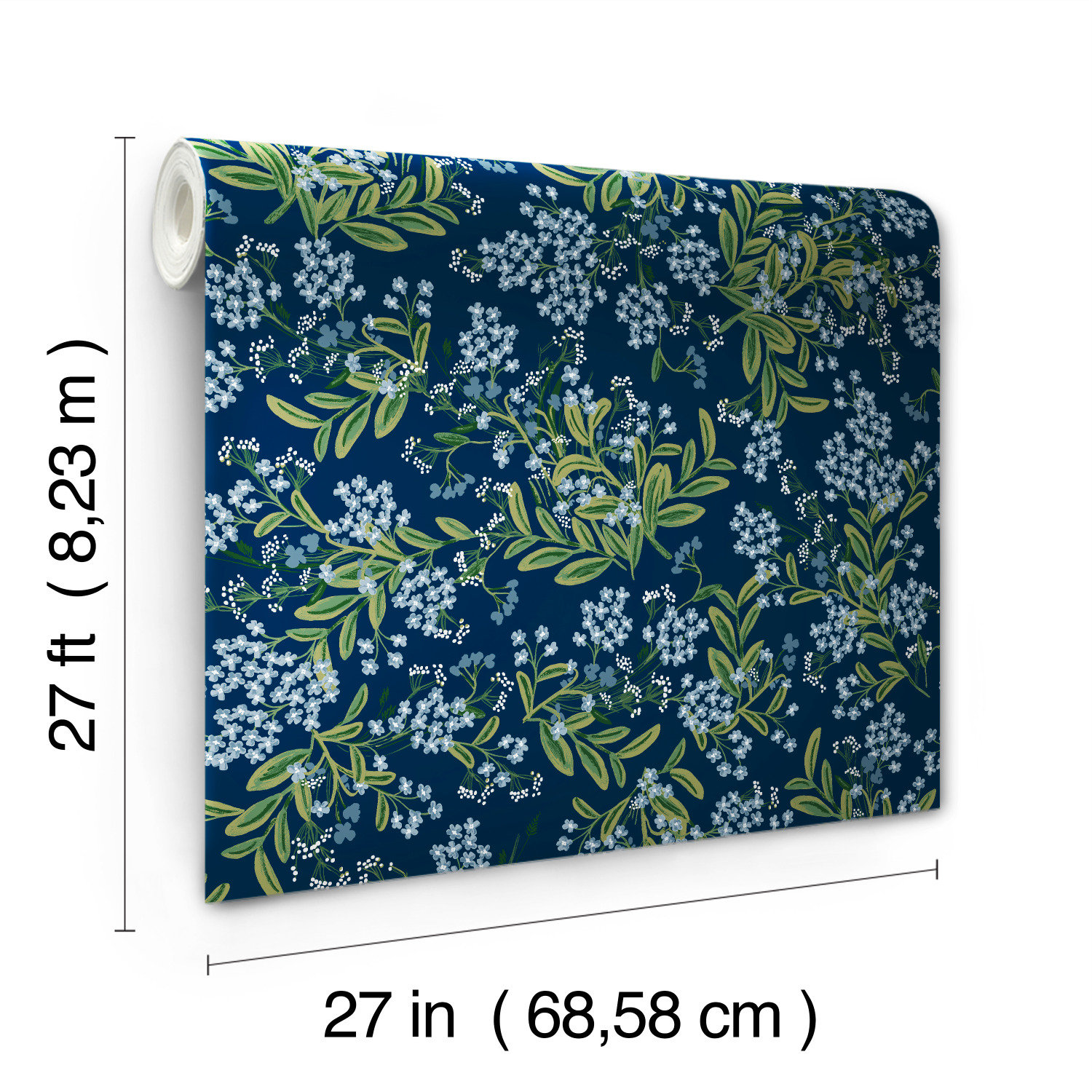 Cornflower Wallpaper Double Roll, Purple/Green