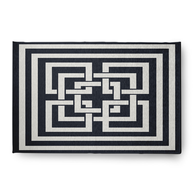 Tapis intérieur / extérieur bleu clair Shark, Rectangle 4 pi x 6 pi